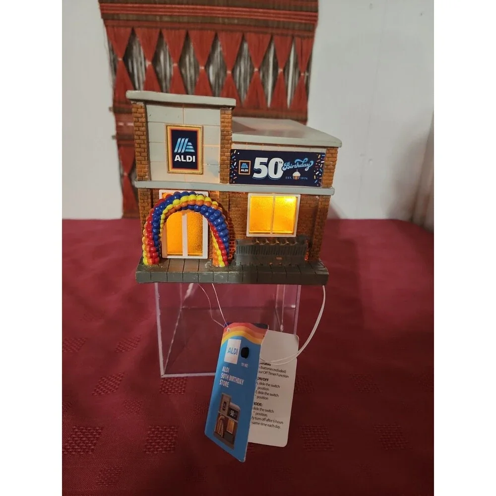 Aldi 50th Birthday Store Lights Up Limited Edition Battery Operated Working New